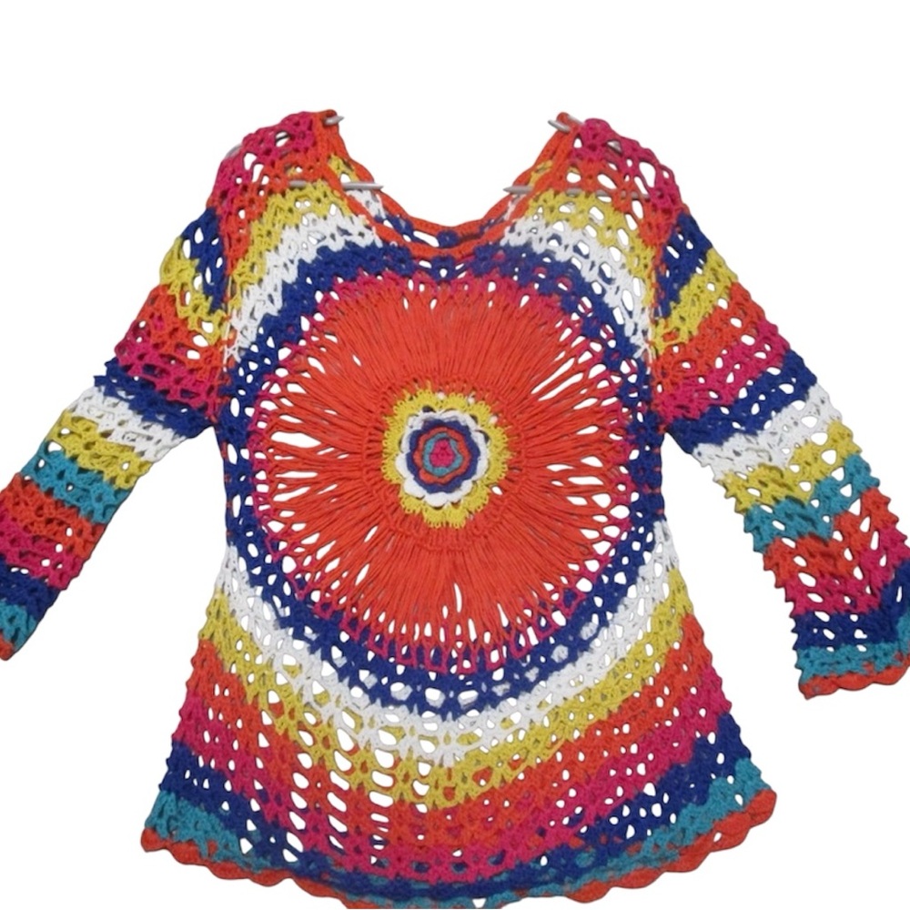 Colorful Crochet Women's Top